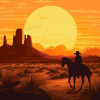 Western Desert Silhouette Diamond Painting