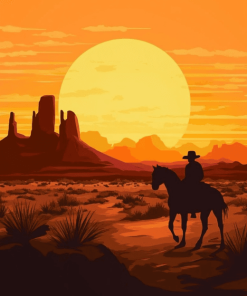 Western Desert Silhouette Diamond Painting