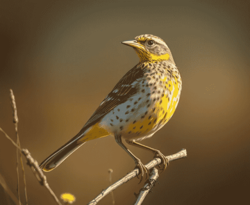 Western Meadowlark Bird Diamond Painting