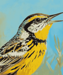 Western Meadowlark Birds Diamond Painting