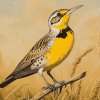 Western Meadowlark Diamond Painting