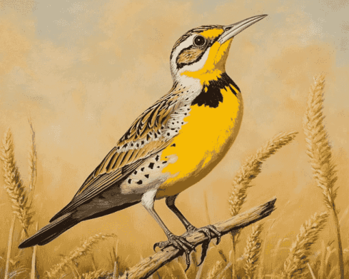 Western Meadowlark Diamond Painting