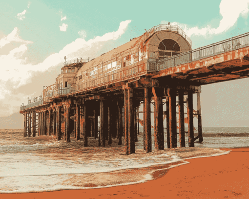 Weston Super Mare Seaside Pier Diamond Painting