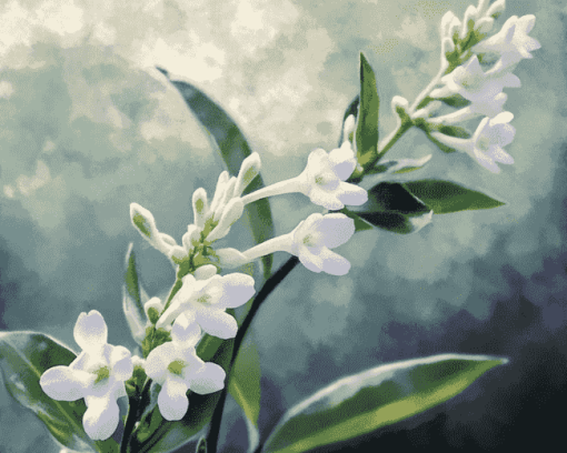 White Aloysia Blossoms Diamond Painting