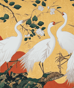 White Birds by Watanabe Shiko Diamond Painting