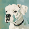 White Boxer Puppy Diamond Painting