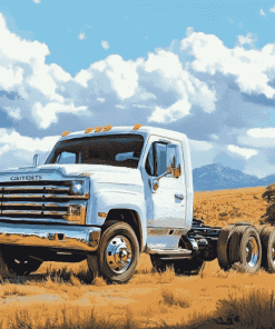 White Country Truck Cats Diamond Painting