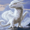 White Falcor Fantasy Diamond Painting