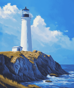 White Lighthouse Beacon Diamond Painting