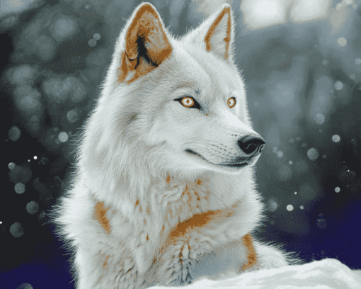 White Wolf Diamond Painting