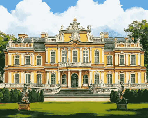 Wilanow Palace Scenic Diamond Painting