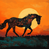 Wild Horse Silhouette Diamond Painting