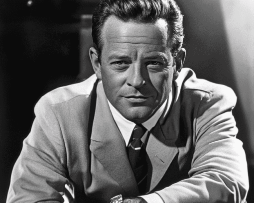 William Holden Black and White Diamond Painting