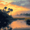 Willie Daniels Indian River Sunrise Diamond Painting