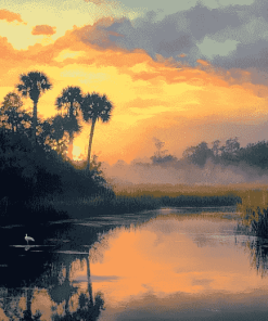 Willie Daniels Indian River Sunrise Diamond Painting