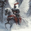 Winged Hussar Winter Scene Diamond Painting