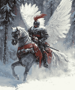 Winged Hussar Winter Scene Diamond Painting