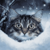 Winter Cat Diamond Painting