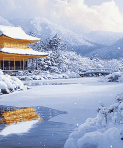 Winter Landscape of Japan Diamond Painting