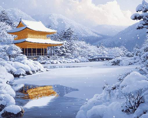 Winter Landscape of Japan Diamond Painting