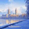 Winter Mountain Scenery London Diamond Painting