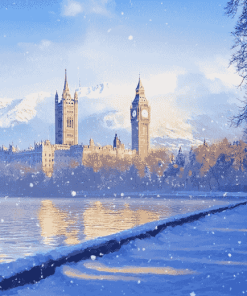 Winter Mountain Scenery London Diamond Painting