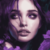 Woman With Violet Eyes Diamond Painting