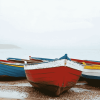 Wood Boats on the Beach Diamond Painting