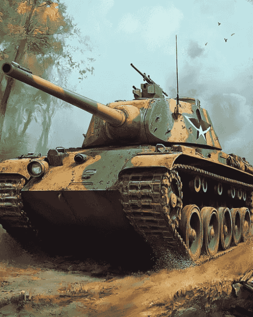 World War II Military Tank Diamond Painting