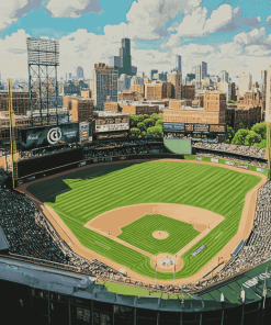 Wrigley Field Landscape Chicago Diamond Painting