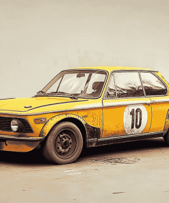 Yellow BMW E10 Car Diamond Painting