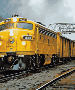 Yellow Diesel Engines Diamond Painting