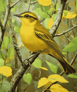 Yellow Kentucky Warbler Birds Diamond Painting