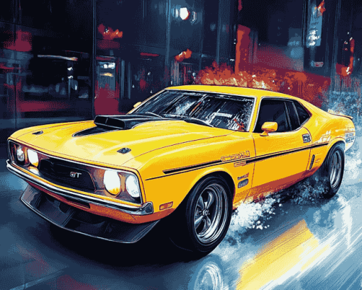 Yellow Xb Gt Falcon Car Diamond Painting