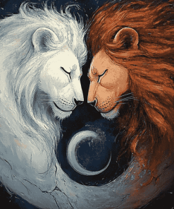 Yin Yang Lion Diamond Painting