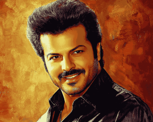 Young Anil Kapoor Celebrity Diamond Painting