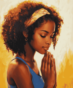 Young Black Girl Delight Diamond Painting