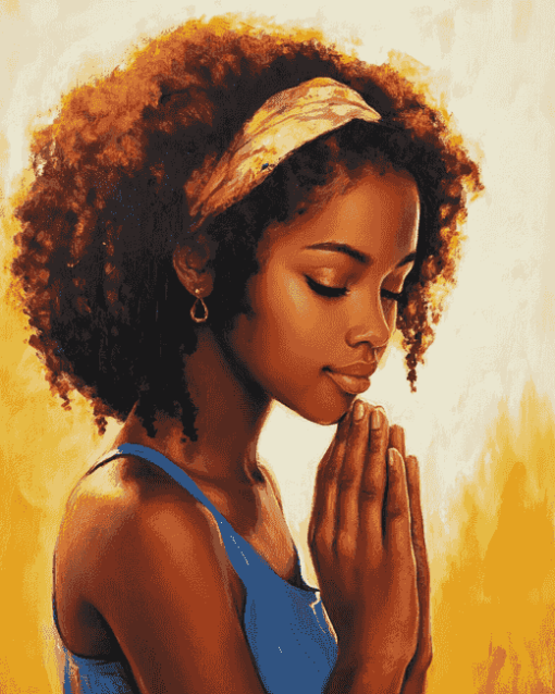 Young Black Girl Delight Diamond Painting