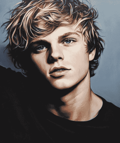 Young Evan Peters Celebrity Diamond Painting