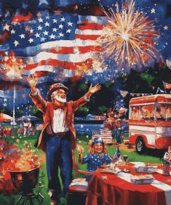 4th Of July Patriotic Diamond Painting