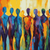 Abstract Colorful People Diamond Painting