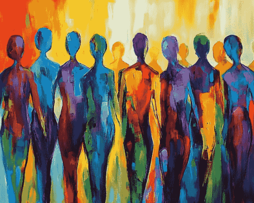 Abstract Colorful People Diamond Painting