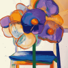 Abstract Floral Chair Diamond Painting