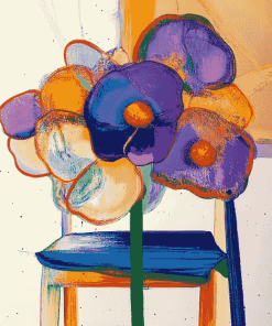 Abstract Floral Chair Diamond Painting