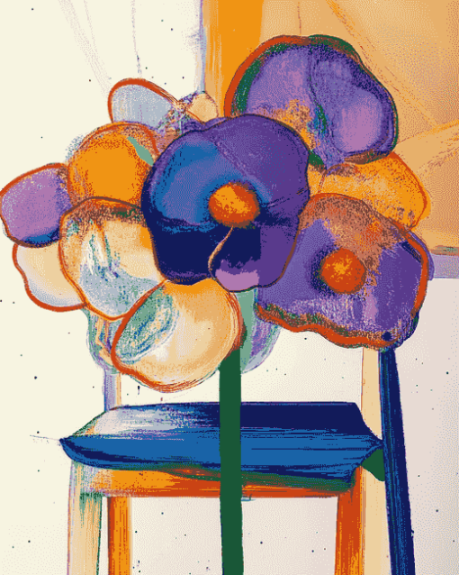 Abstract Floral Chair Diamond Painting