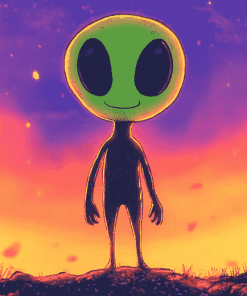 Adorable Alien Cartoon Diamond Painting