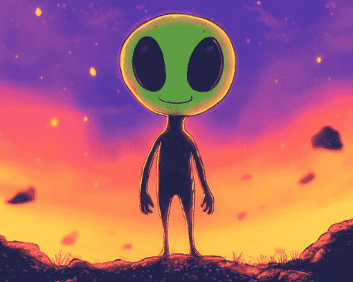 Adorable Alien Cartoon Diamond Painting