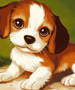 Adorable Puppy Animation Diamond Painting