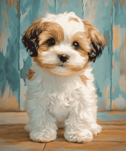 Adorable Shihpoo Puppy Diamond Painting