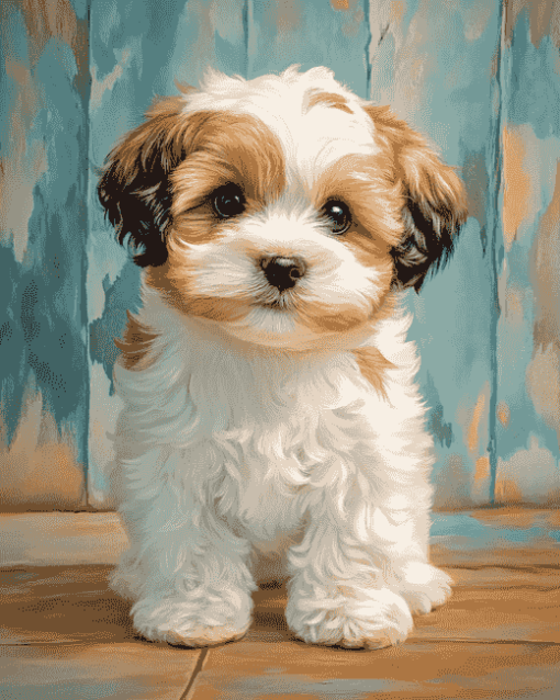 Adorable Shihpoo Puppy Diamond Painting